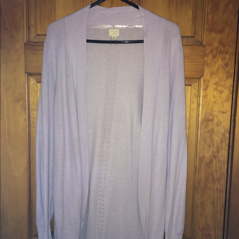 Lavender cardigan sweater